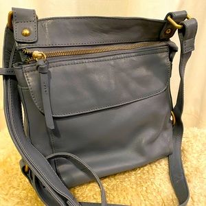 Grey vintage leather Great American Leather Works purse